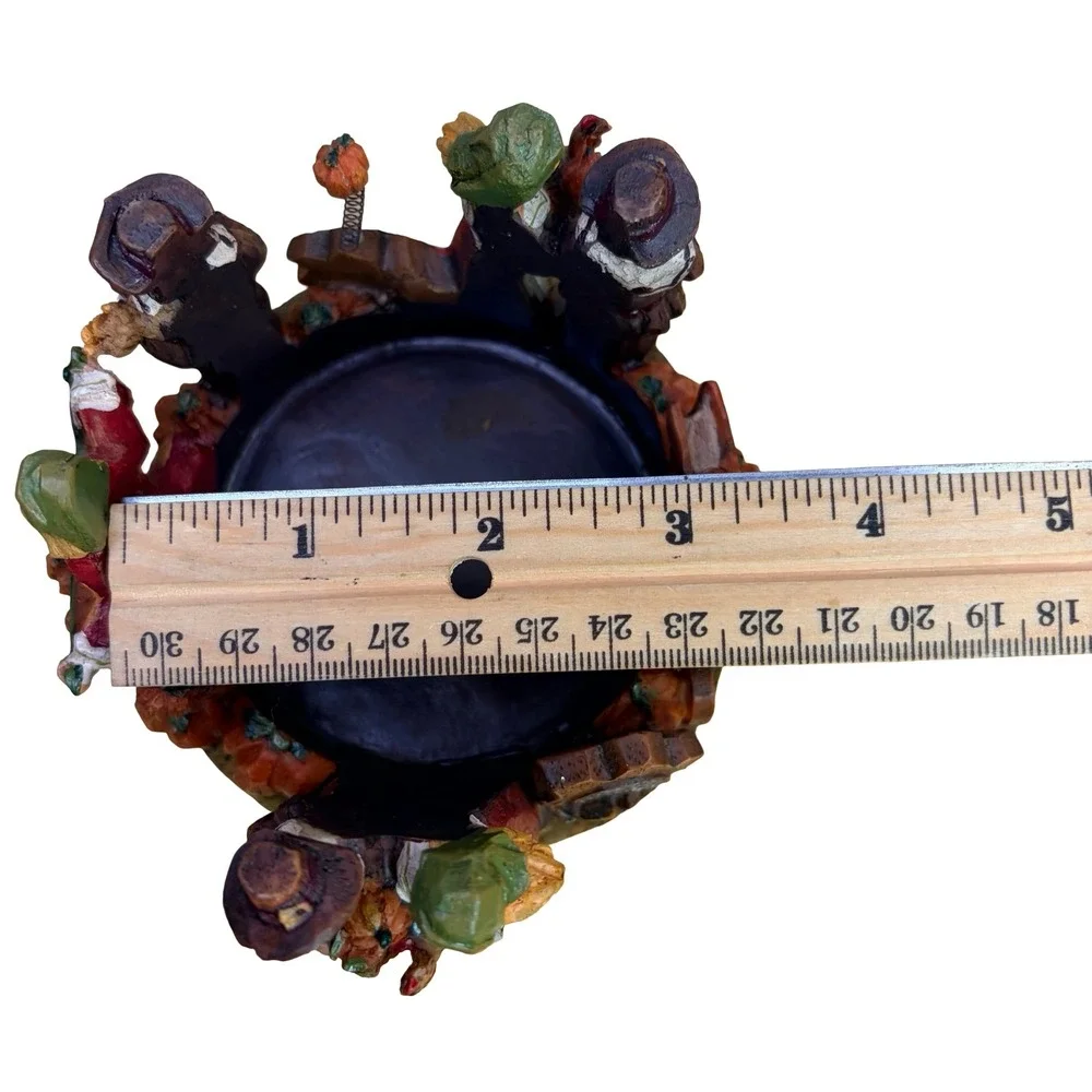Kohls Happy Harvest Pilgrim Thanksgiving Pillar Candle Holder Fall Table Decor